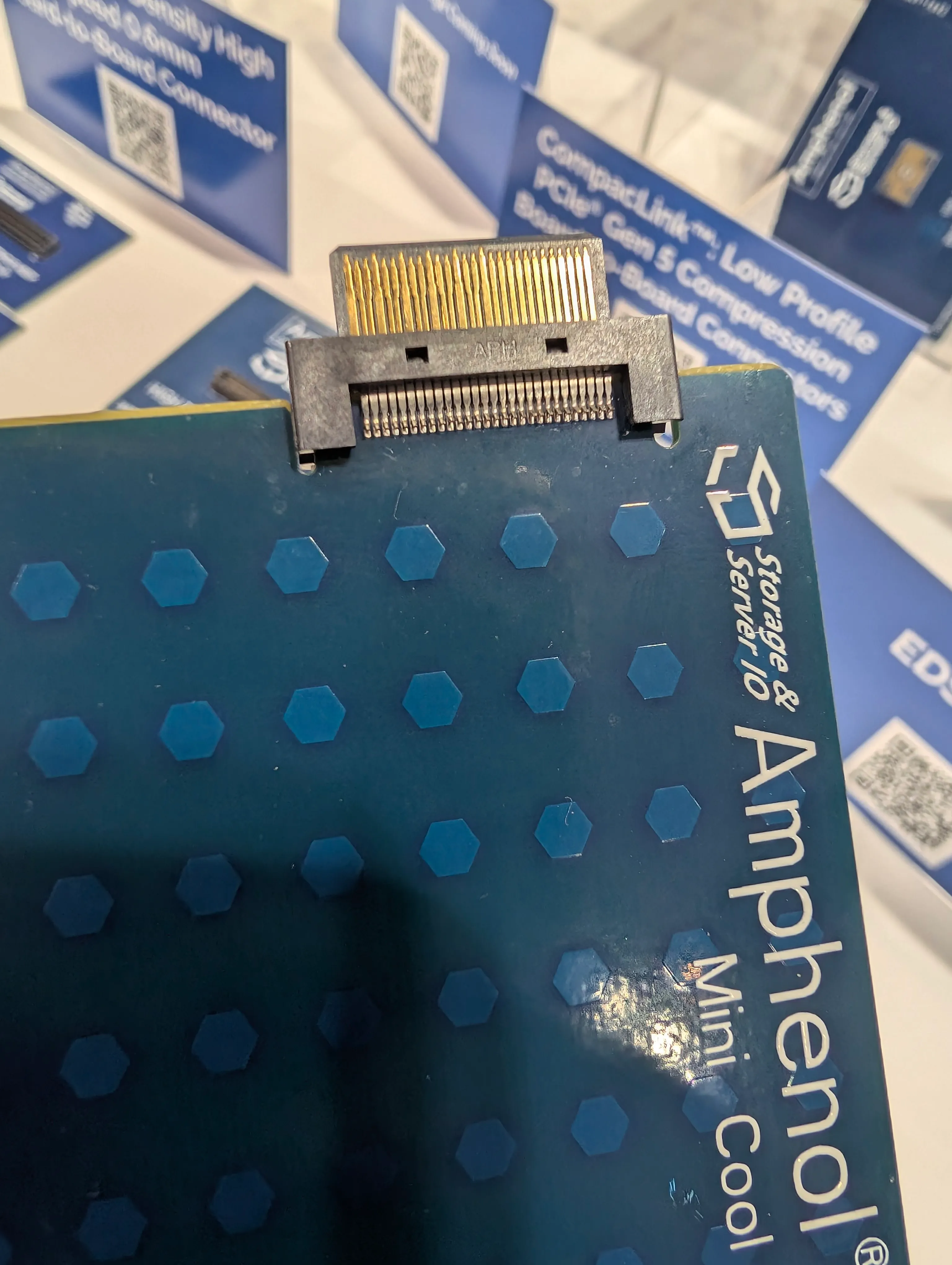 Soldered EDSFF Connector